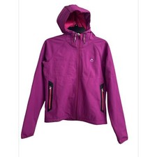 K-Way Kids Hot Pink Drawstring Hoodie Winter Jacket Ocelot Softshell Size 13/14