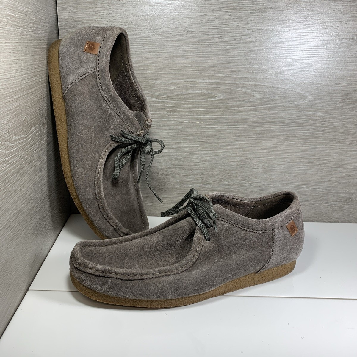 Clarks Shacre II Run Mens Shoes Size 11.5M Gray Nubuck