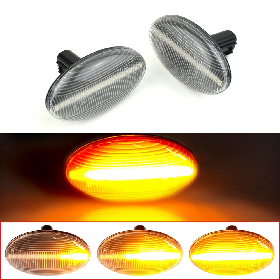 Clear For Subaru Forester 2000-2005 2006 2007 LED Dynamic Side Marker Light — 第 2/4 张图片