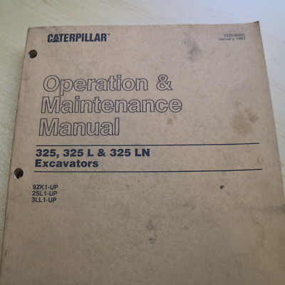 CAT CATERPILLAR 325 Crawler Excavator Owner Operator Maintenance Manual book L N