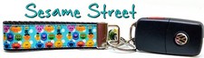 Cartoon characters Key Fob Wristlet Keychain 1"wide Zipper pull Camera strap