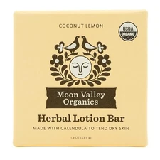 Herbal Lotion Bar Coconut Lemon 1.9 Oz By Moon Valley Organics
