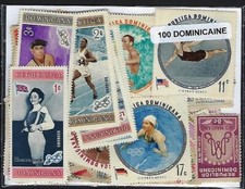 Dominicaine République 100 timbres différents