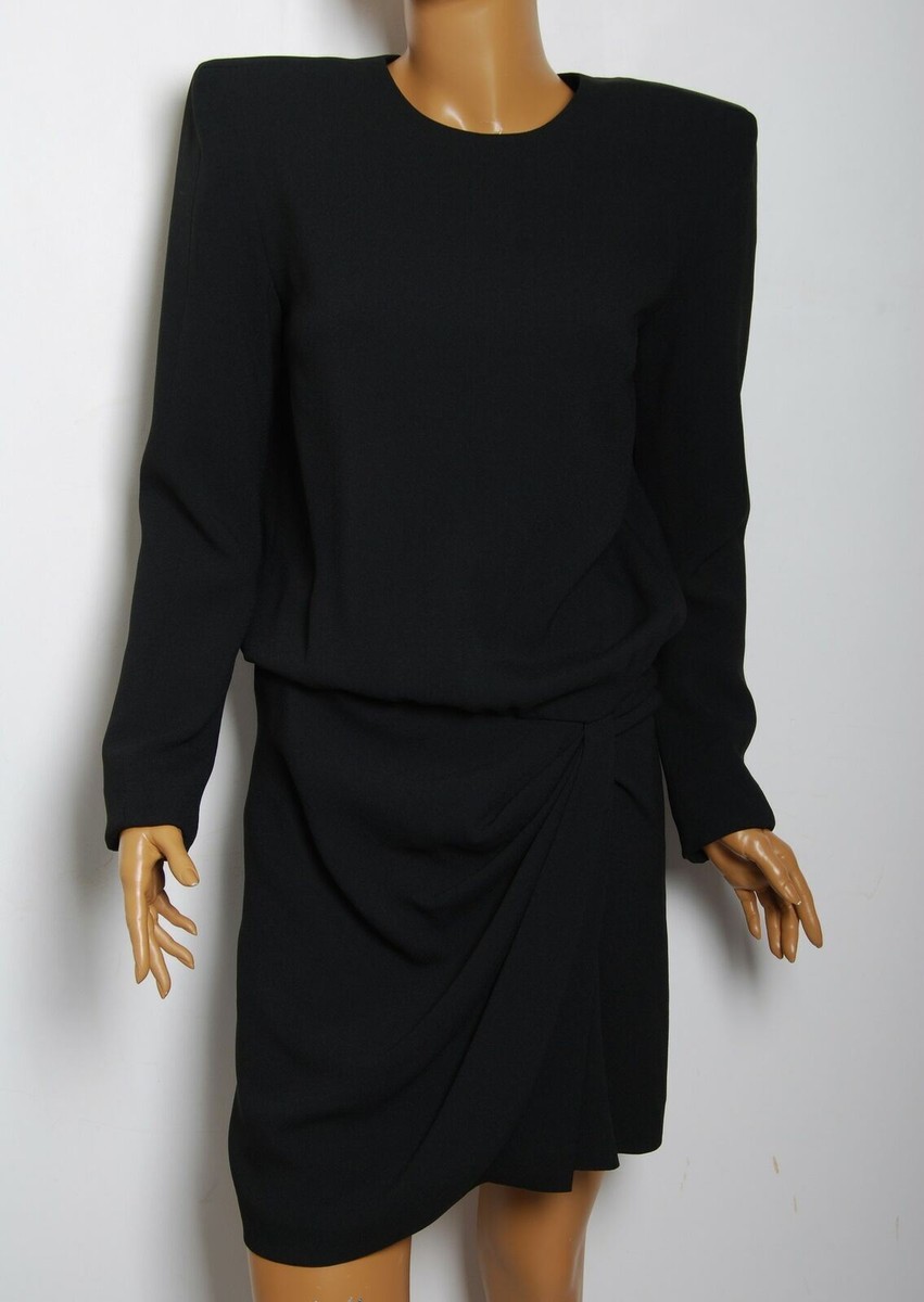 ワンピース SAINT LAURENT BLACK STRETCH VISCOSE BLEND DRESS Yves Saint Laurent Women Dress Black Viscose Blend Long