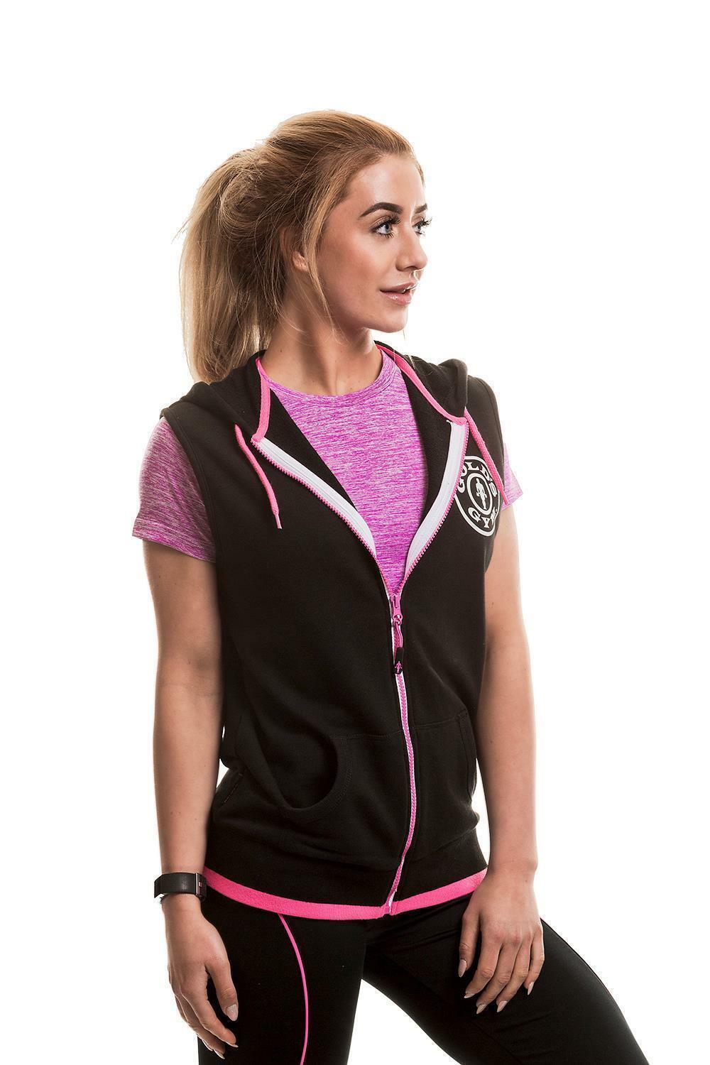 Golds Gym Ladies Muscle Joe Sleeveless Hoodie Damen Schwarz Fitness Gre XS-L 10190₽