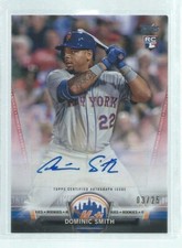 DOMINIC SMITH 2018 TOPPS RED AUTO ROOKIE RC #D 3/25