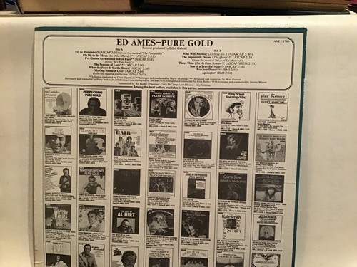 ED AMES PURE GOLD LP RCA 1780 STEREO MY CUP RUNNETH OVER - Picture 2 of 5