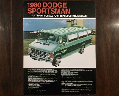 1980 Dodge Sportsman B100 B200 B300 Van Vintage Original Dealer