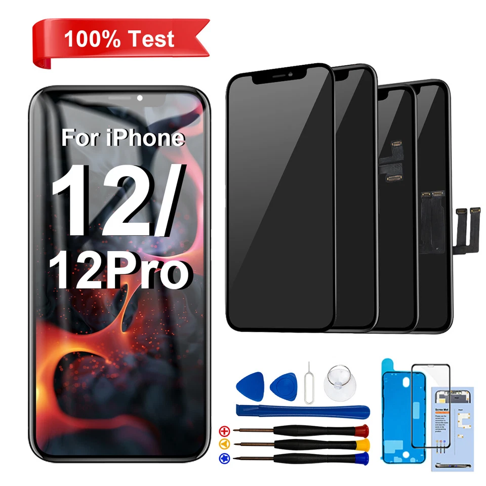 EFAITHFIX Display für iPhone 12 / 12 Pro Retina HD Bildschrim 3D Touch Ersatz Komplett LCD