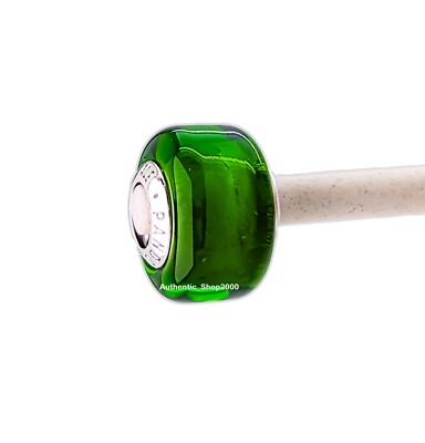 New 100% Authentic PANDORA 925 ale Green Mini Murano Glass Charm
