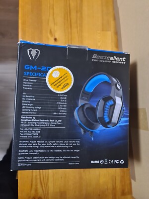 beexcellent gaming headset blue