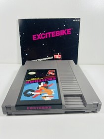 EXCITEBIKE -- NES Nintendo Original Racing Game + INSTRUCTIONS MANUAL BOOKLET