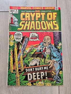 Crypt of Shadows #6 Marvel Comics 1973 Scary Horror Low Grade