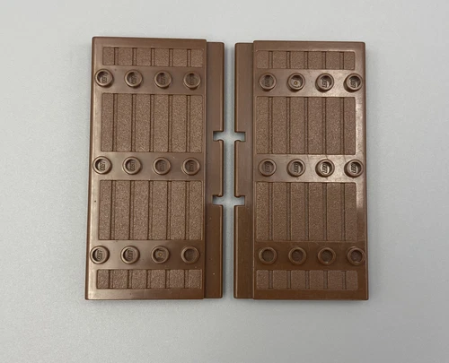 LEGO Set of 2 BROWN Stockade Doors 1 x 5 x 7 1/2