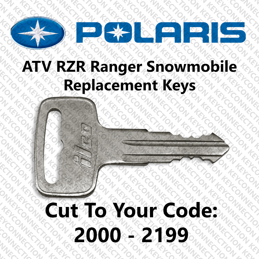Polaris Keys Cut by Code ATV Ranger RZR Snowmobile key made to