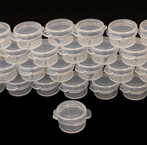 Cosmetic Hinge Jars Empty Plastic Beauty Sample Container 3 Gram Clear (50) 5006 - Picture 7 of 8