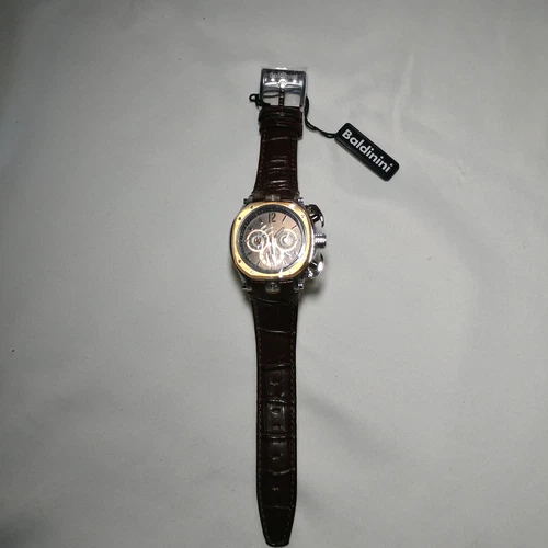 Baldinini | Men's Chronograph Leather Brown/Rose Gold Classy Watch | BD-34 image 12