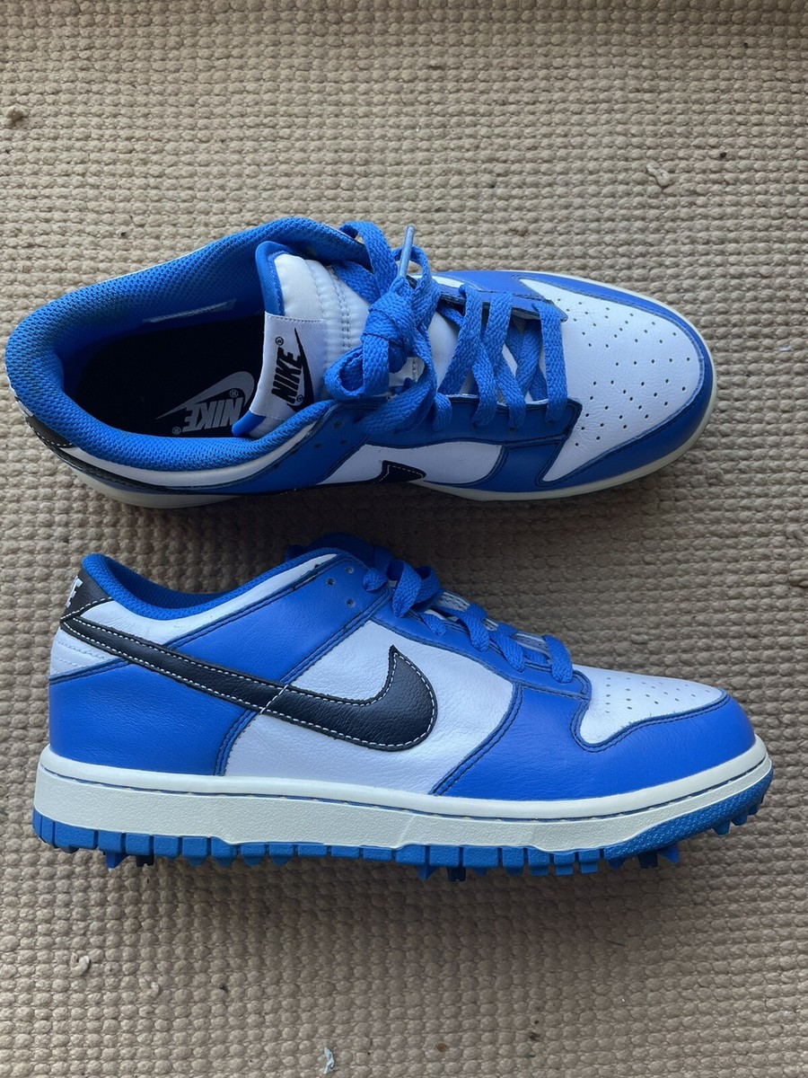 Nike Dunk Low NG Golf Shoes White Royal Blue Black sz 8.5