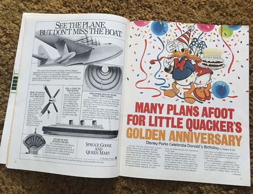 Revista Disneyland Vacationland De Colección Verano 1984 - Pato Donald 50 Cumpleaños - Imagen 4 de 8