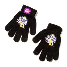 My Little Pony Text Stretch Gloves Black Rainbow Dash, Twilight Sparkle - NWT