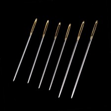 6Pcs Household Hand Sewing Needles For Canvas Leather Denim Repair Tools