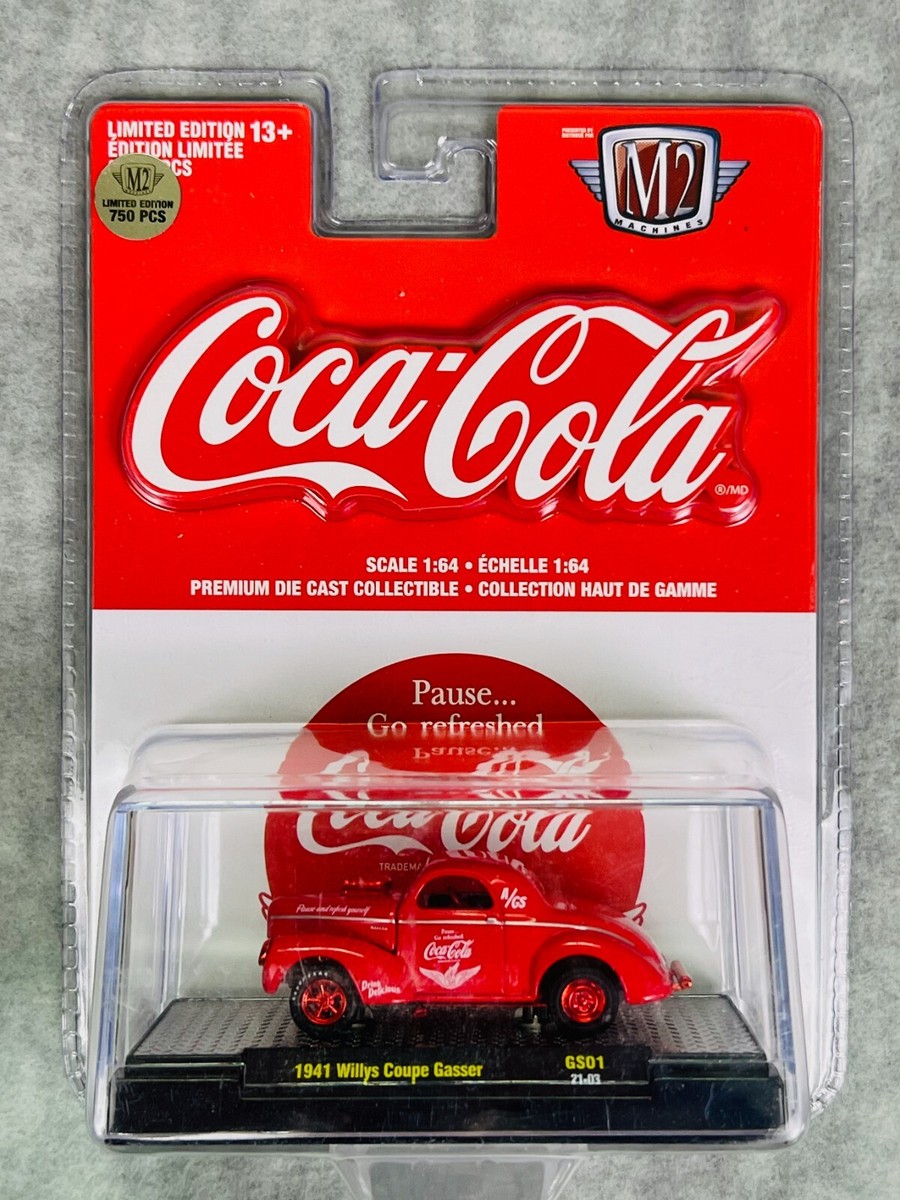 🔥M2 Machines Coca Cola 1941 Willys Coupe Gasser GS01 21-03
