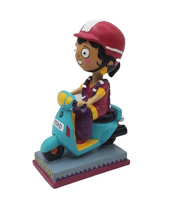 Scooty Bai Scooter-Rani Girl Driving Scooter Funny Cartoon Chumbak Bobble Head 