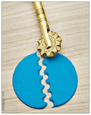 Sardinian dough roller, pasta and pastry cutter complete Brass - Number 28