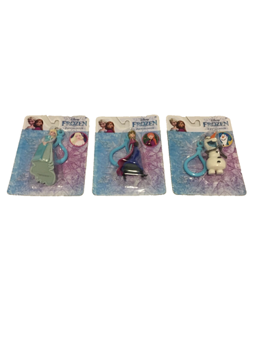Disney Frozen Mini 2,5" Personaggi Zaino Borsa Clip Elsa-Anna-Olaf Lotto di 3 - Foto 6 di 6