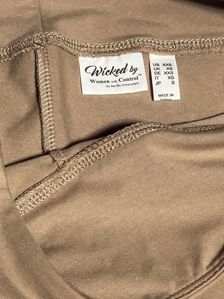 Bermudas regulares Wicked by Women with Control con aberturas laterales Driftwood XXS Foto 4 de 4