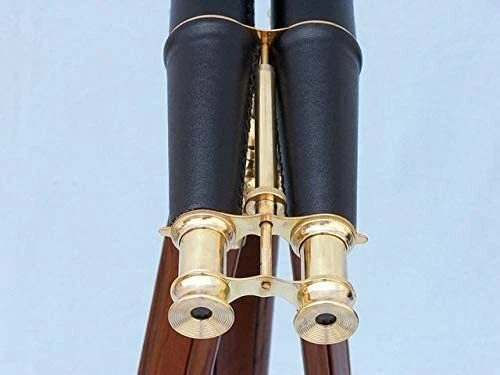 62" Floor Standing Admirals SolidBrass Black Leather Binocular,Cyber Monday Gift - Image 4 of 4