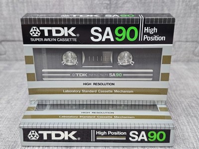Vintage TDK SA 90 Cassettes  pack of 2 made in Japan 1982 New & sealed-new
