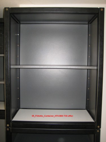 Flötotto Profilsystem Container Regal Tisch, Profile schwarz, Flächen anthrazit - Bild 5 von 12