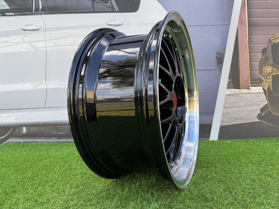 4X R17 Pouce 5x120 BBS LM Style Noir + Poli Bague Roues : Pour E90 F46 F32 - Photo 4/4