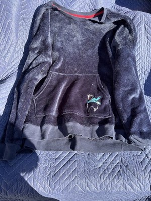 Joyspun Plus Size 2X Navy Blue Fleece Pullover Sweatshirt Kangaroo Pocket