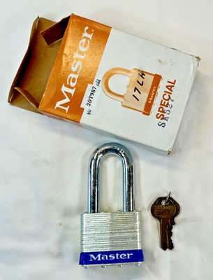 MASTER Padlock 17LH KD Extra Heavy-Duty 2''wide 7/16''shackle 2''clearance