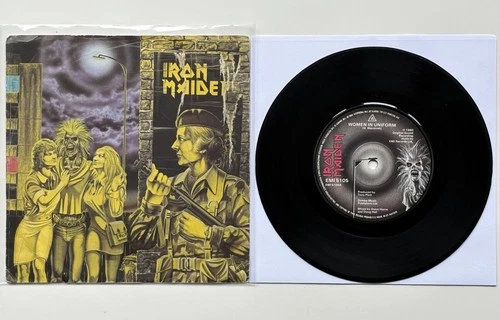 Iron Maiden: Women In Uniform / Invasion SOLID LABEL 1980 7” Vinyl Single Record