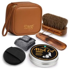 4-in-1 Mink Oil Leather Conditioner and Cleaner 3.52 oz - Premium 6-in-1