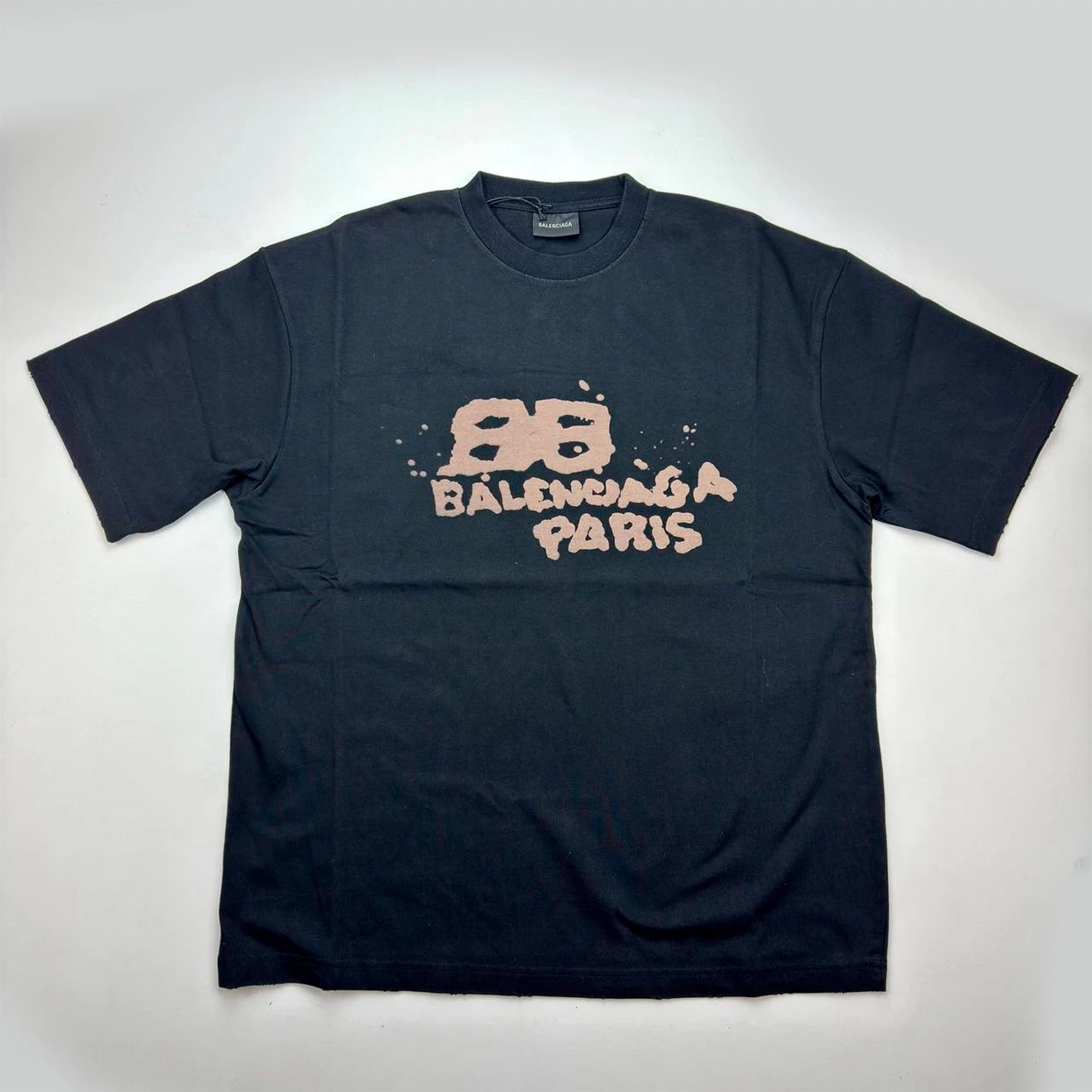 Balenciaga — BALENCIAGA Hand-Drawn BB Icon T-Shirt Oversized Black Color Size XL