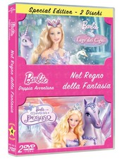 2 Dvd BARBIE NEL REGNO DELLA FANTASIA -LAGO DEI CIGNI + LA MAGIA DI PEGASO nuovo