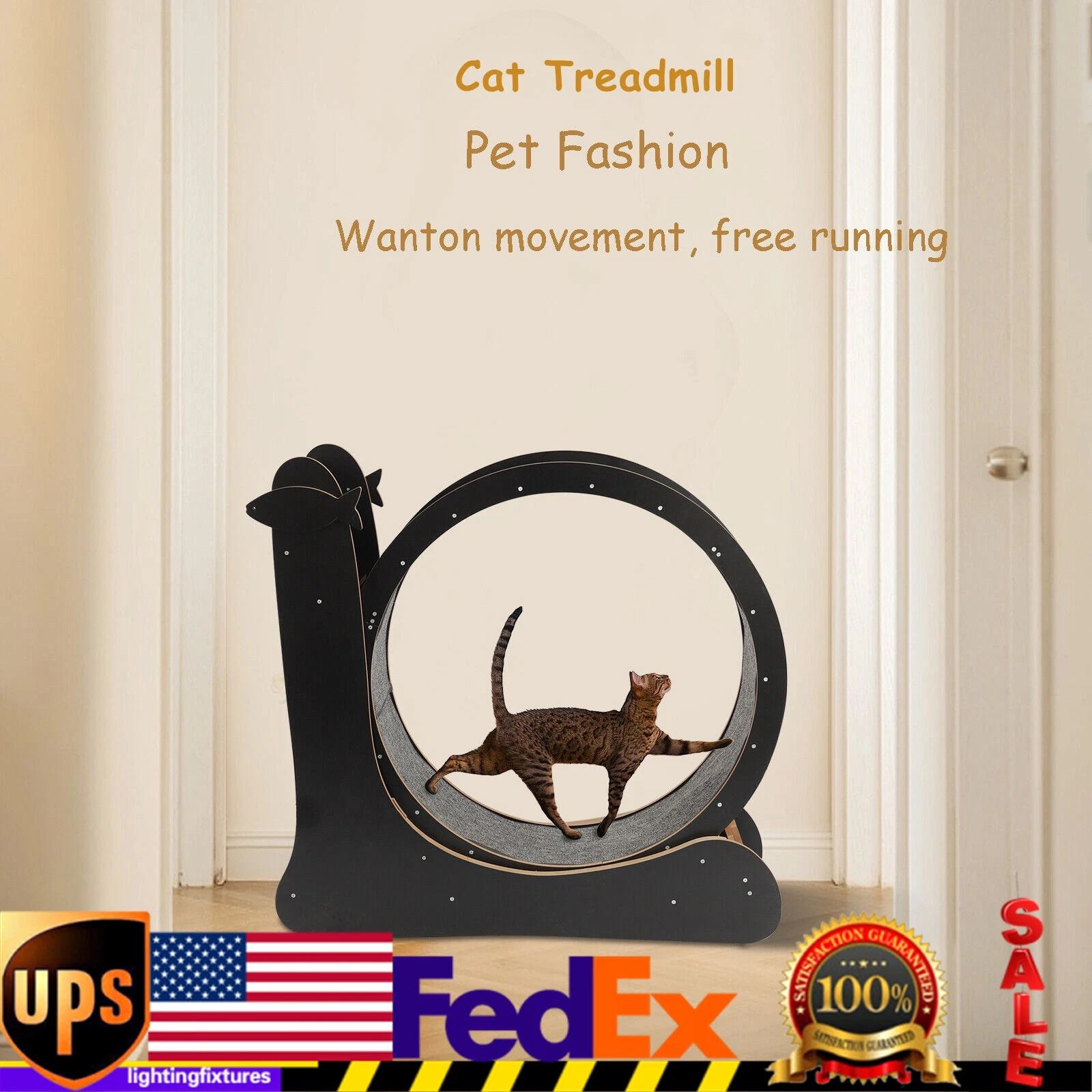 Cat Exercise Wheel CatTreadmill Kitty Running Training Toy Treadwheel 33.1lbs