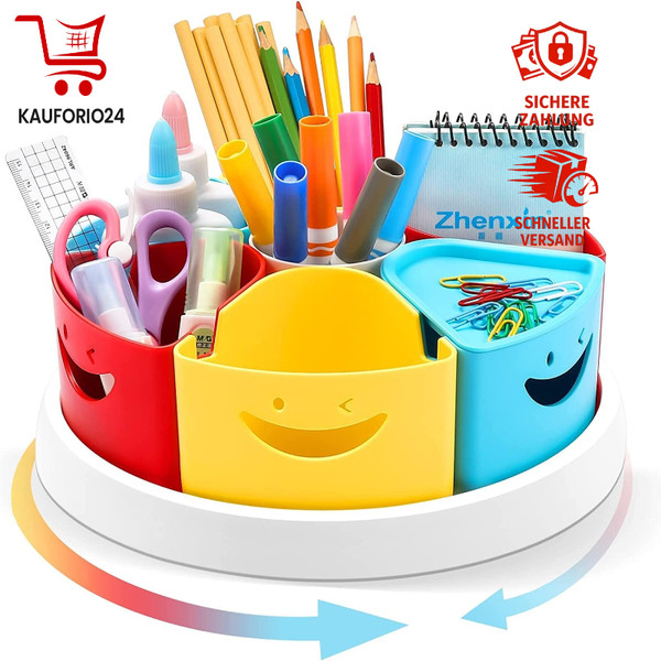 Stifthalter 360° Rotierend Bunt Organizer FüR Schreibtisch BüRo Schule-image
