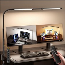 LED Desk Lamp for Home Office, Eye-Caring Desk Light with Adjustable Goosenec...