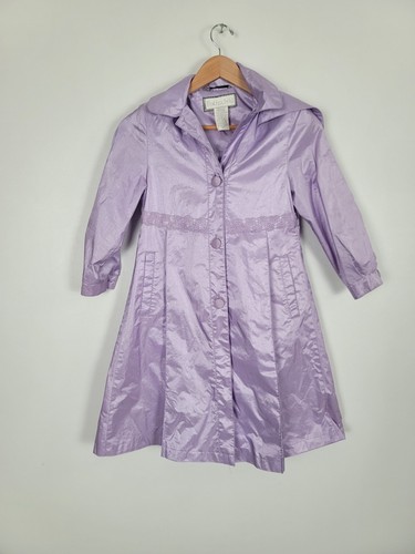 Rothschild Girls Size 8 Long Easter Coat Formal Party Hooded Wedding Purple
