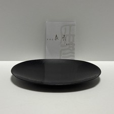 Rare Japanese Tea Ceremony Wood lacquerware Black mini ellipse tray Chanoyu
