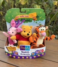 Vintage 1997 Mattel Winnie the Pooh and Friends Holding Hands Plush Toys NIB