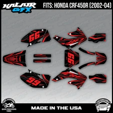 Graphics Kit for Honda CRF450R (2002-2004) prime Series - Red Shift