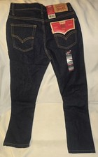 LEVI'S 502 Denim Jeans Boys Sz 14 Reg. 27x29 Dark Wash Regular Taper Stretch New