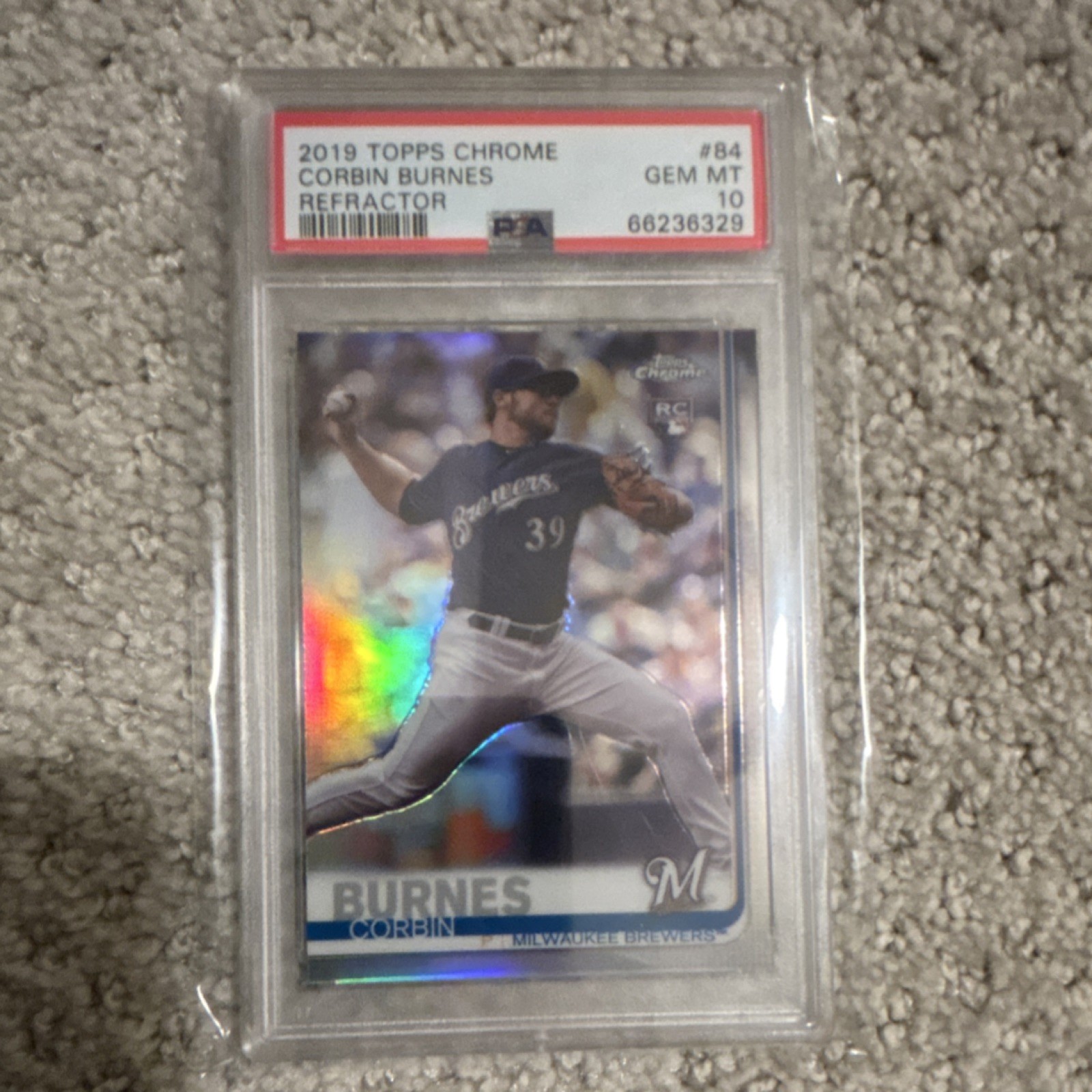 2019 Topps Chrome TOPPS CHROME REFRACTOR #84 Corbin Burnes front