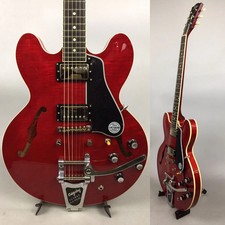 (Tokai) ES-201F Red Bigsby mod W / Hard case Electric Guitar Used From Japan
